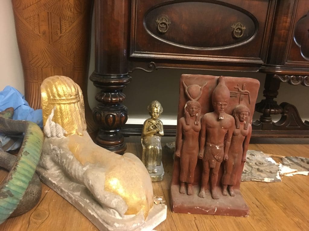 Countless items were stolen, but some were salvaged.