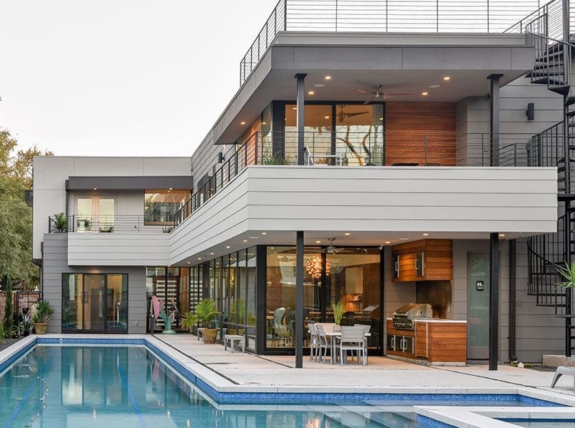 The modern masterpiece at 2212 Colquitt exemplifies the homes on the Modern Home Tour with its bright, open spaces and clean lines. 