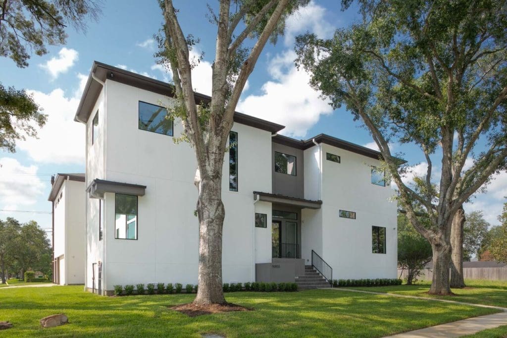 The home at 5003 Glenmeadow was inspired by clean, practical design. 