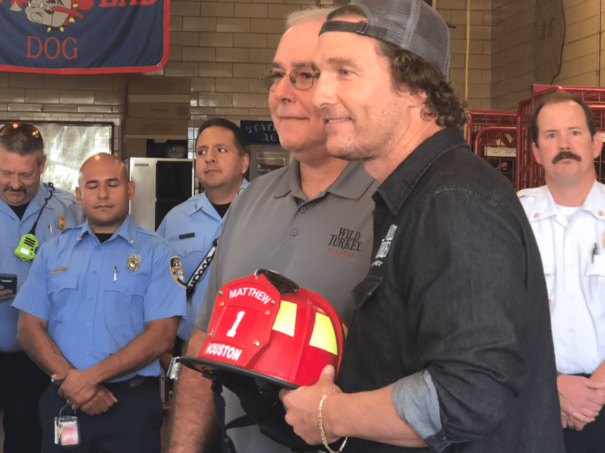 Hollywood Heartthrob Surprises Houston Firefighters With Drop In Visits: Matthew McConaughey Spreads the Love to Hurricane Harvey Heroes