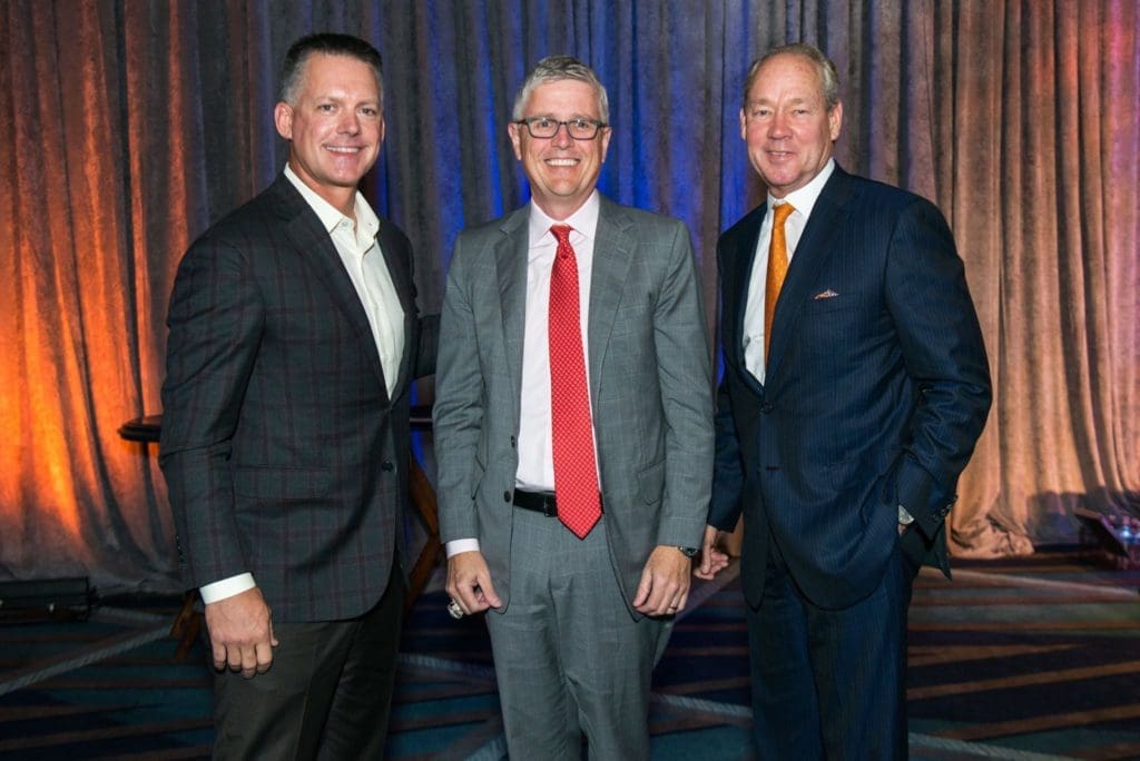 A.J. Hinch, Jeff Luhnow and Jim Crane in a happier moment.