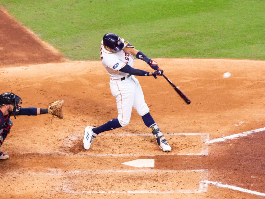 Carlos Correa is getting his playoff swing back. (Photo by F. Carter Smith.)