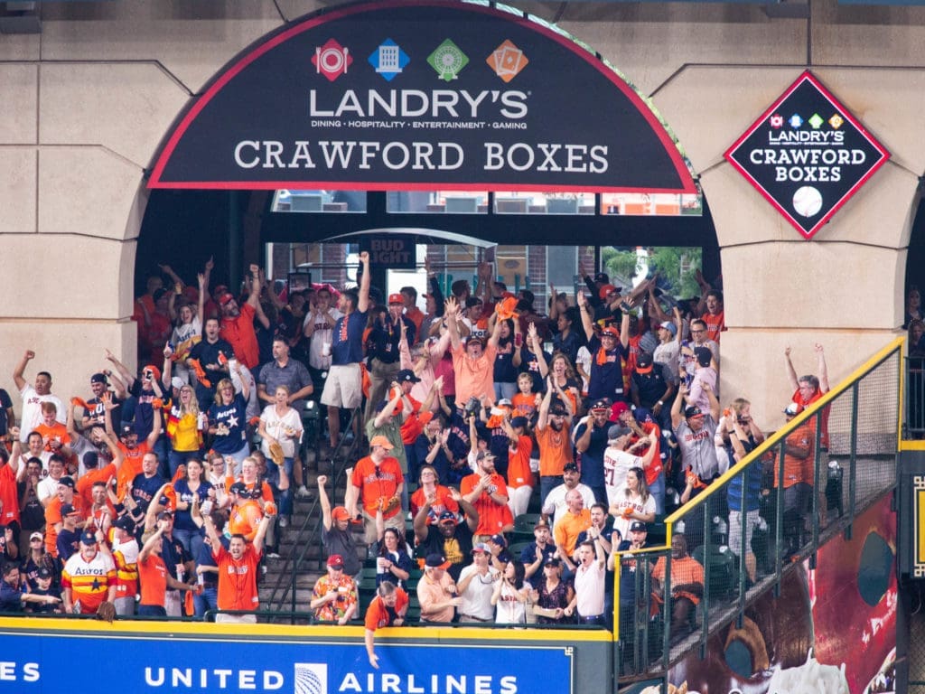 The Crawford boxes were alive with home run after home run deposited in them. (Photo by F. Carter Smith.)