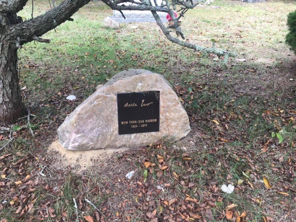 Jimmy Ernst's wife, the equally notable gallerist and artist Dallas Ernst, spends eternity next to him. 