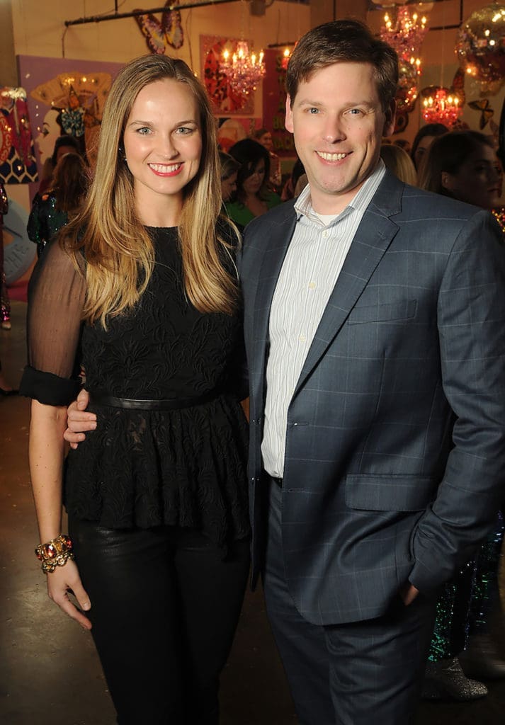 Minnette and Clay Jackson at an art sale and party with Ashley Longshore at The Post Oak Hotel Thursday Oct. 04,2018.(Dave Rossman photo)