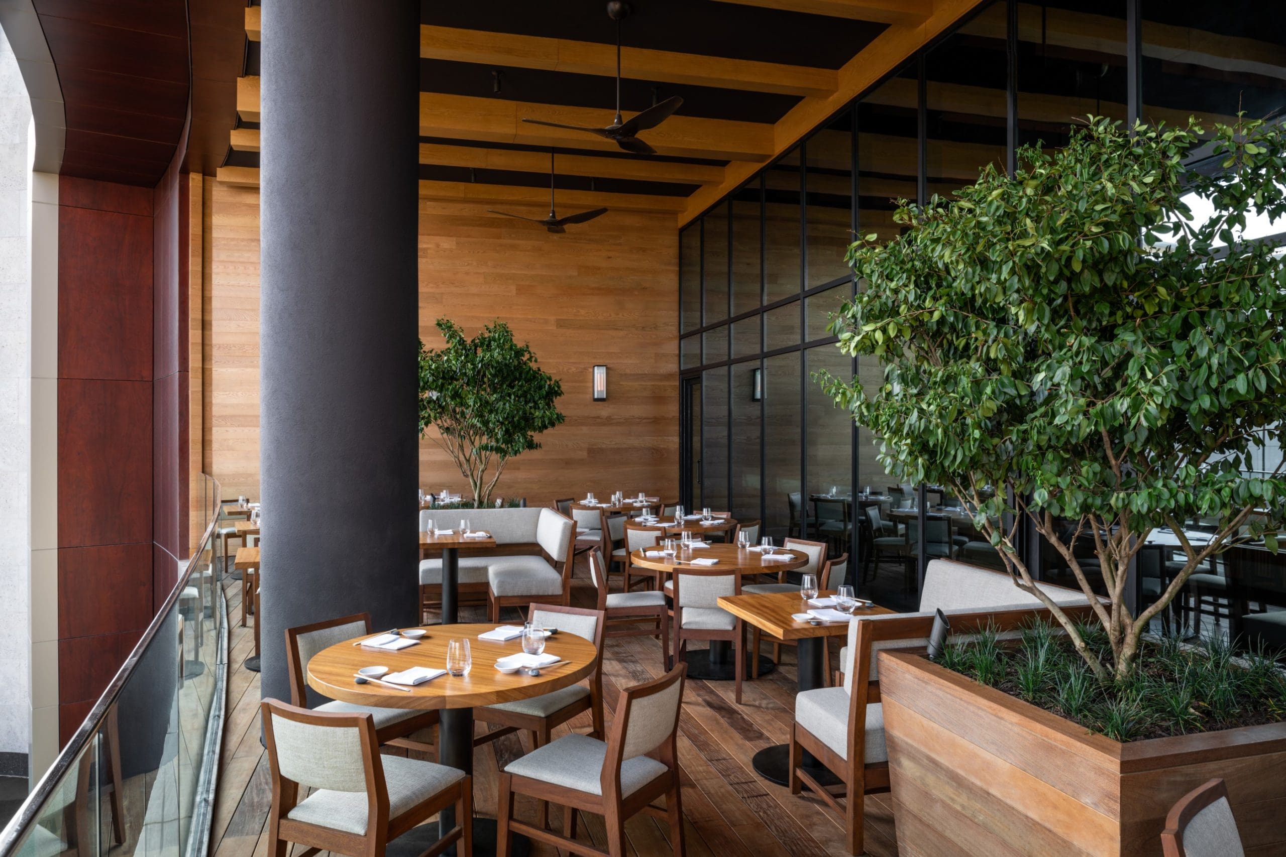 Nobu Houston's patio brings a retreat within a retreat. (Photo by Peter Molick.)