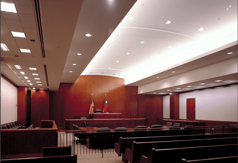 Where it all started: Harris County Criminal Justice Center in 1999. OFI installed furniture for the $5-million project, which put the company on the map.
