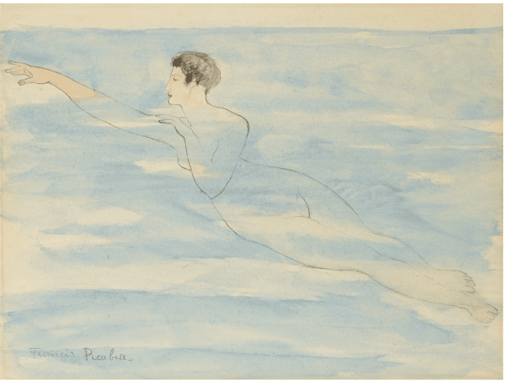 Francis Picabia watercolor from Martha Hyder's collection