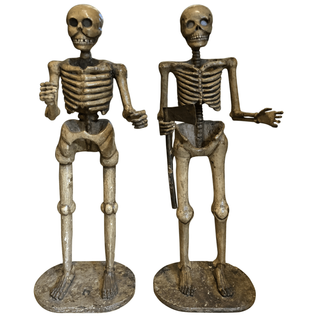 Folk Art skeletons from Martha Hyder's collection