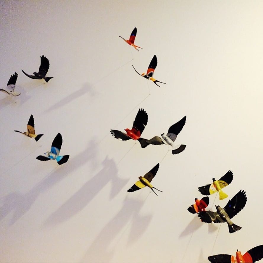 Recycled vinyl records make these high fliers at Kimpton Hotel Van Zandt. 