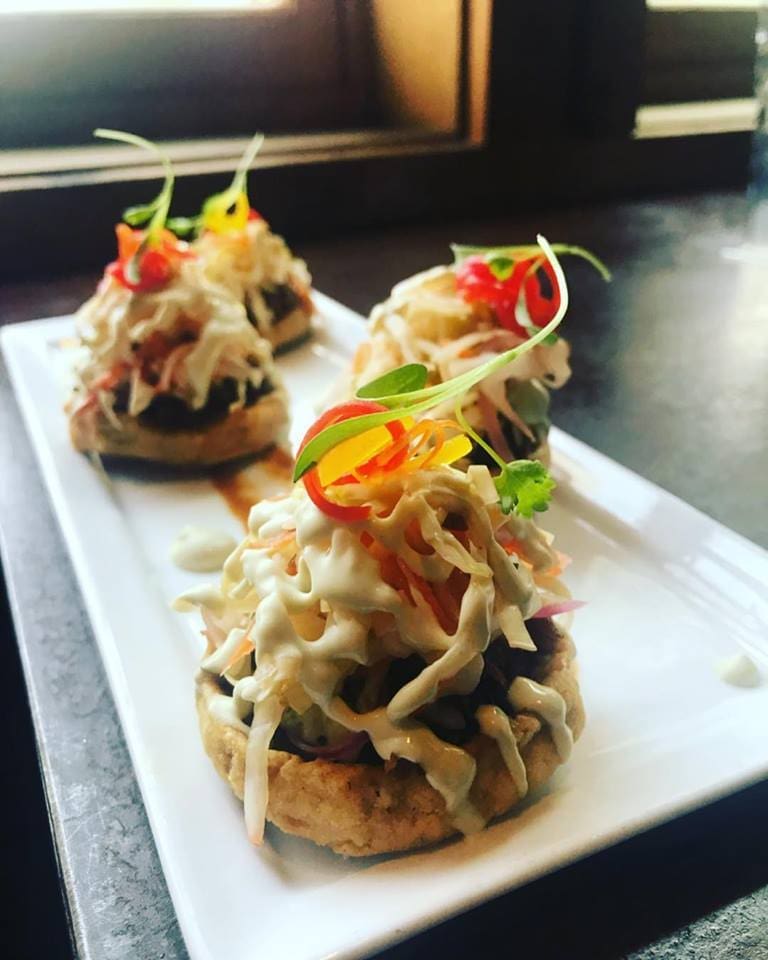 Modern Texas cuisine means short rib sopes. 