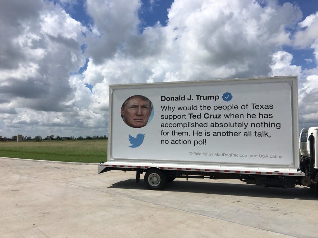 Arellano says there were several Trump tweets to choose from, but the others were too personal. 