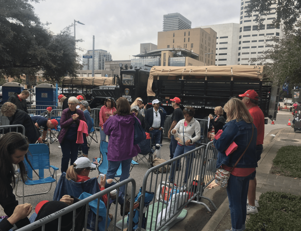 The Toyota Center can seat up to 18,000 Trump fans. 