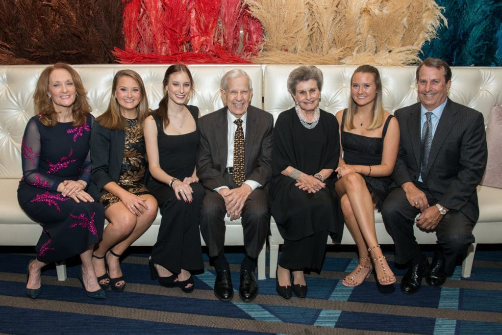 The Ciziks — Melanie, Reilly, Cameron, Bob, Jane, McKenzie and Greg — UTHealth Constellation gala.