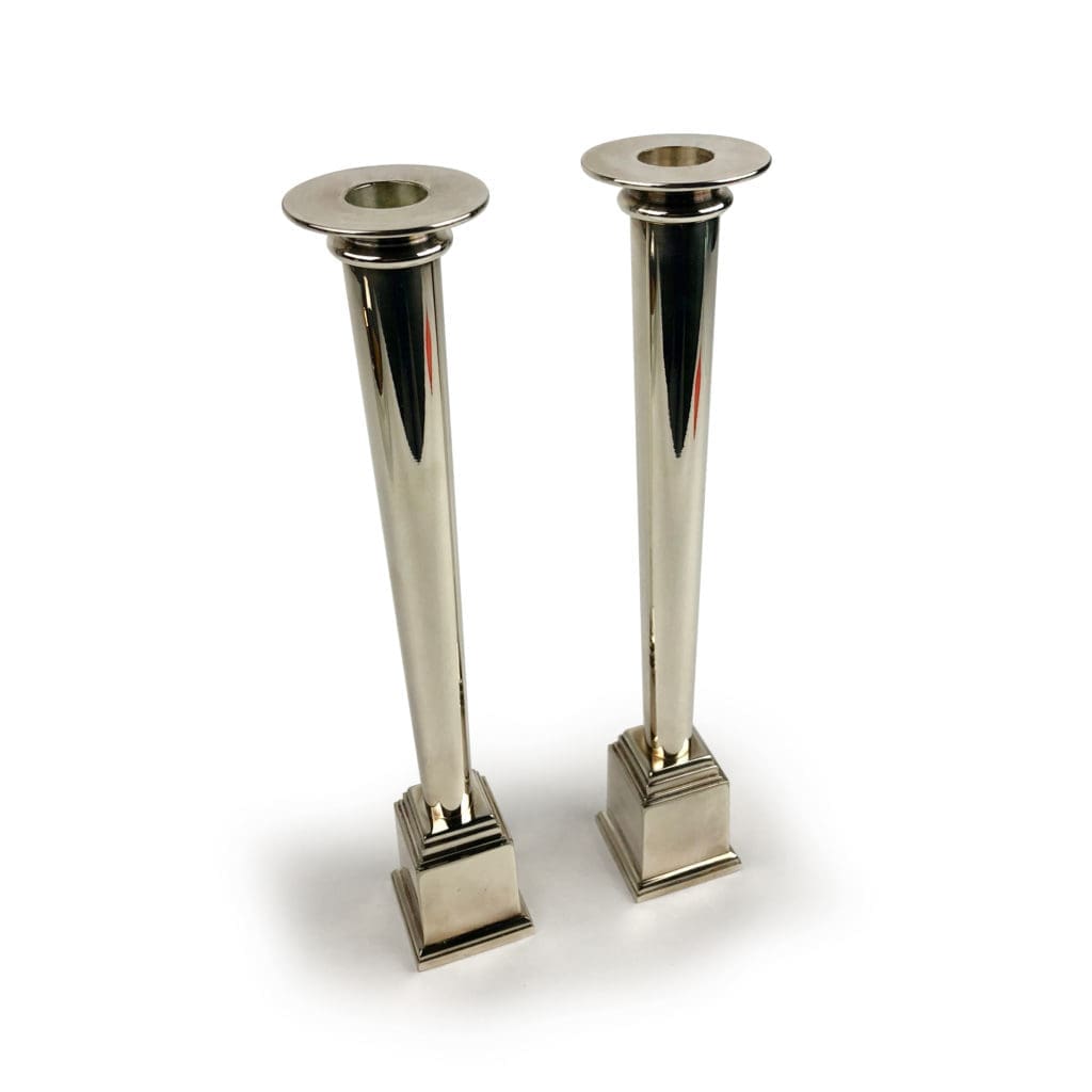 Swid Powell candlesticks designed by Robert A.M. Stern