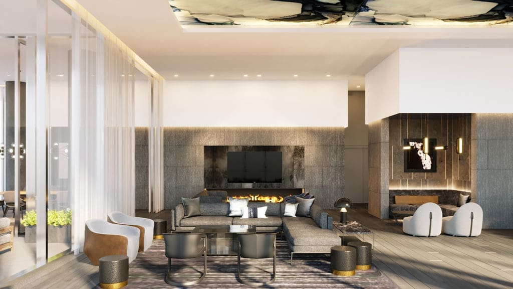 The Victor's 36th floor Sky lounge level gives everyone access to the best views.
