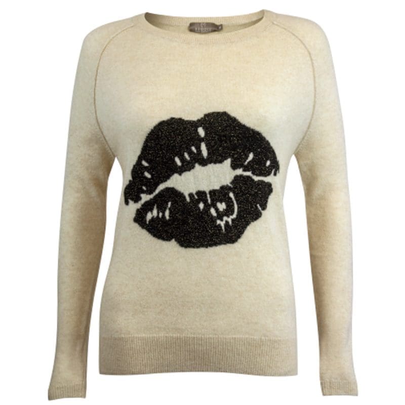 Broderie Cashmere makes statement-making sweaters with bold, graphic prints. 