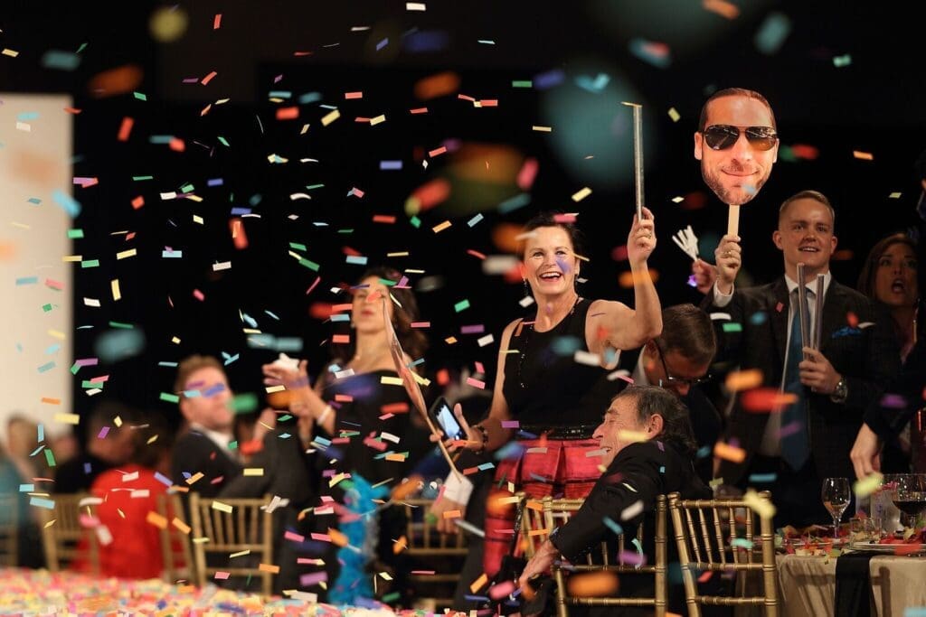 A confetti blitz at Una Notte in Italia