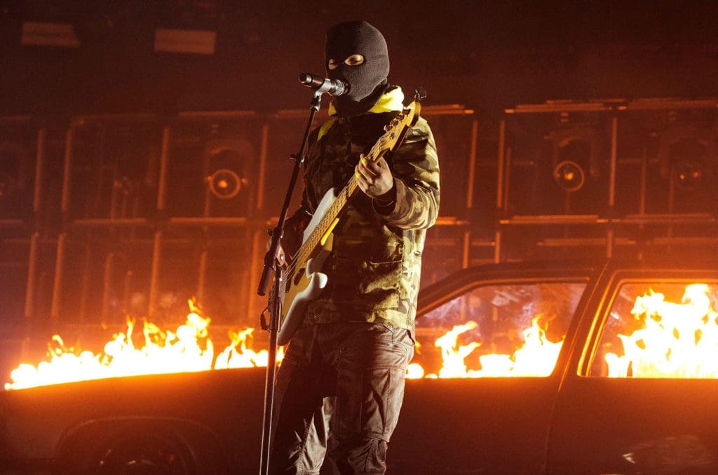 Twenty One Pilots' new concert tour is sometimes literally on fire.