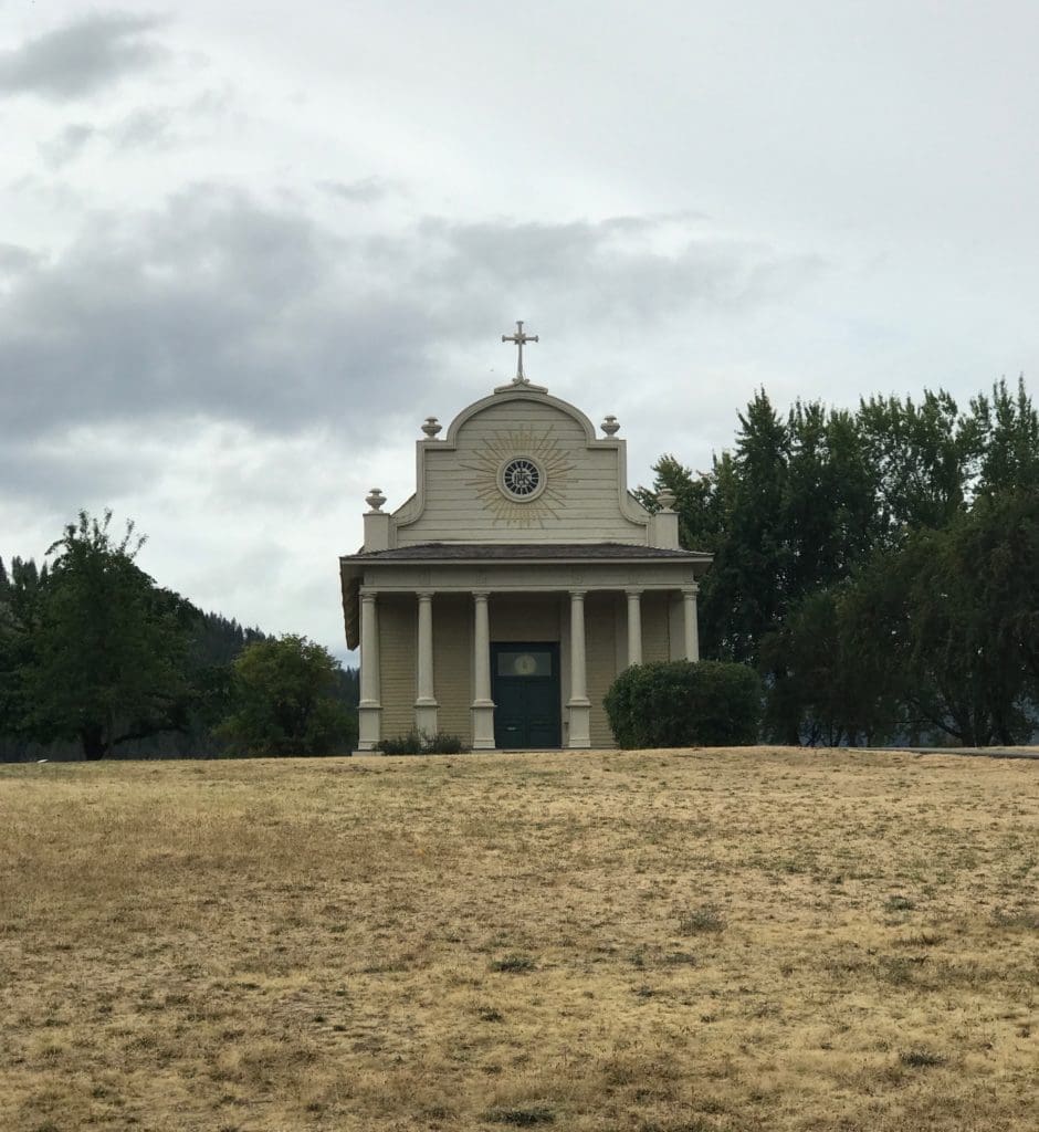Cataldo Mission, the oldest structure in Idaho, was built in 1853 by Jesuit missionaries and Native Americans.