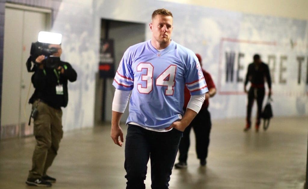 J.J. Watt has long shown a reverence for Houston sports — past and present. (@HoustonTexans)