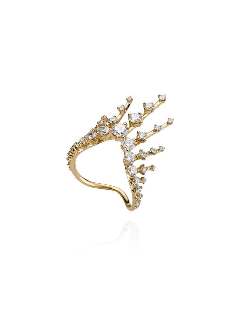 Fernando Jorge Radiant Ring in 18K gold with diamonds $9,670, at net-a-porter.com, ufgrangehall.com