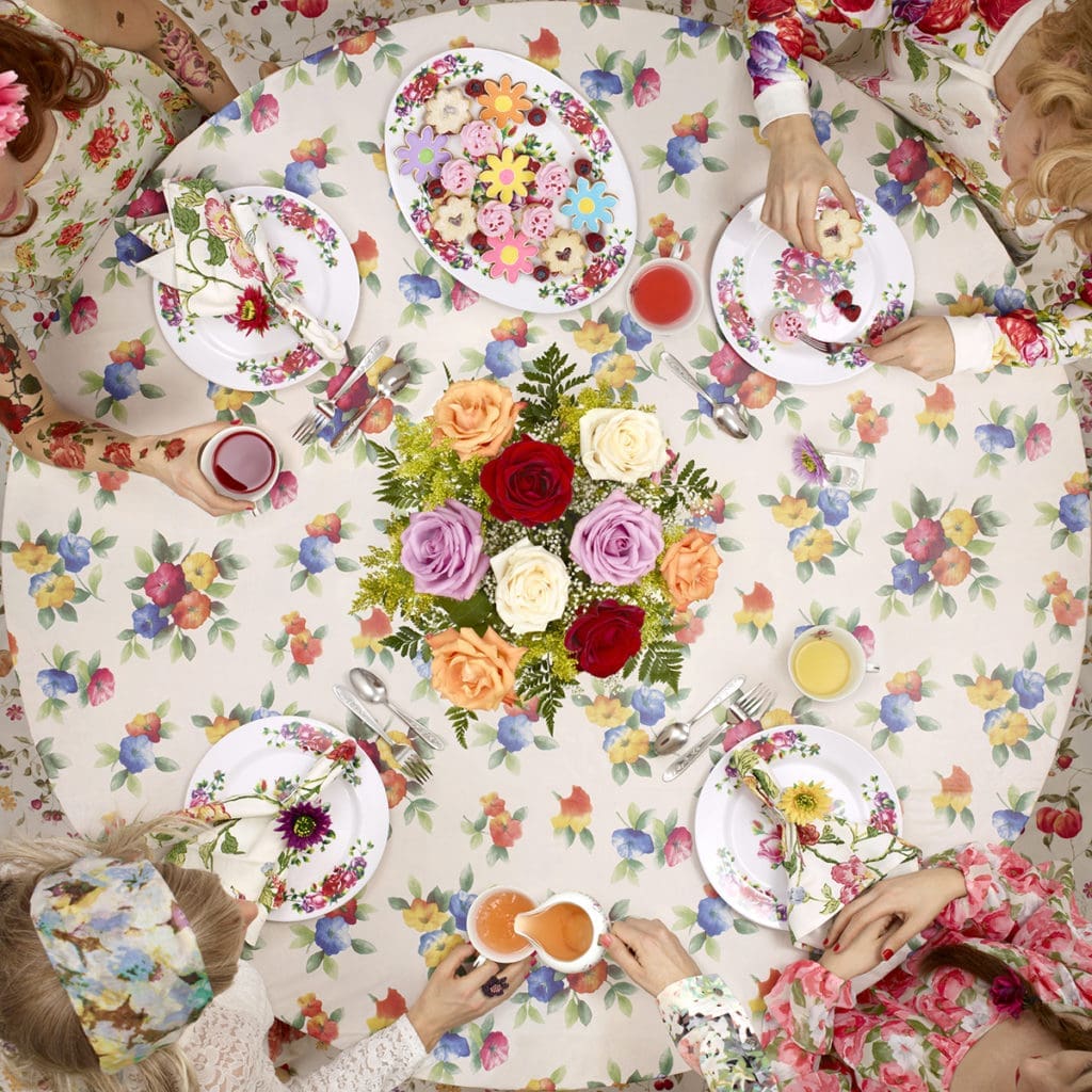 Tea-party candidate: Margeaux Walter's "In Bloom," 2015,  a captivating digital C print. $7,000 (40 x 40 inches, edition of seven); $11,00 (60 x 60 inches, edition of 5), at Foto Relevance, Houston. (info@fotorelevance.com, fotorelevance.com)