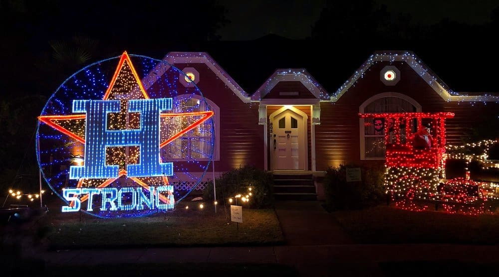 An Astros-inspired scene from "Lights in the Heights," 2017.