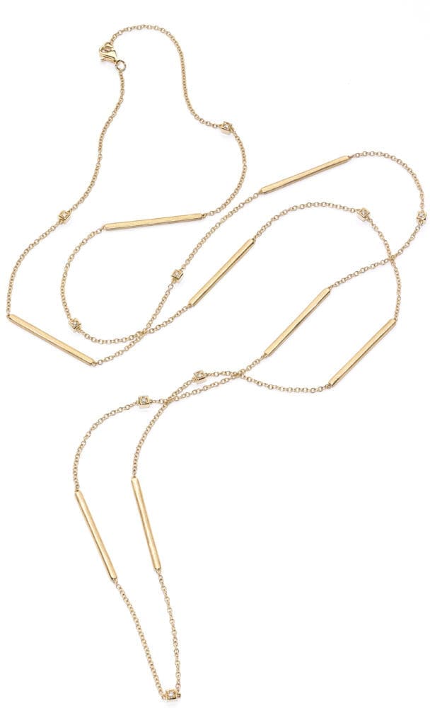 Katie Decker 18K gold Minimalist chain with diamonds $4,840, at katiedecker.com