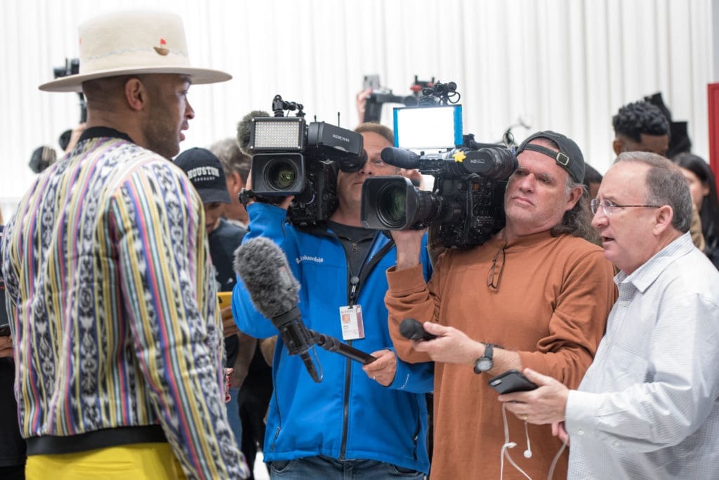 P.J. Tucker makes a media splash with his Giuseppe Zanotti sneaker. 