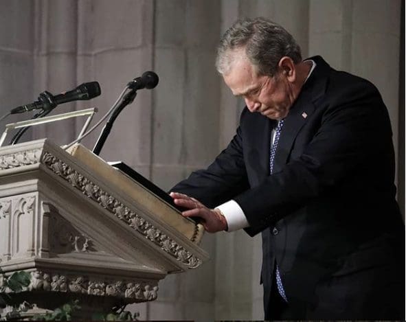 George W. Bush’s Candy Gesture and Son’s Tears Bring Real Love to Washington: The 43rd President is the One Who Makes America Cry at George H.W. Bush’s Remarkable State Funeral