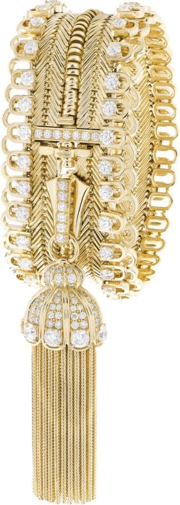 Van Cleef & Arpels zip antique Arcade diamond necklace that converts to a cuff, in 18K gold, at the Van Cleef & Arpels boutique