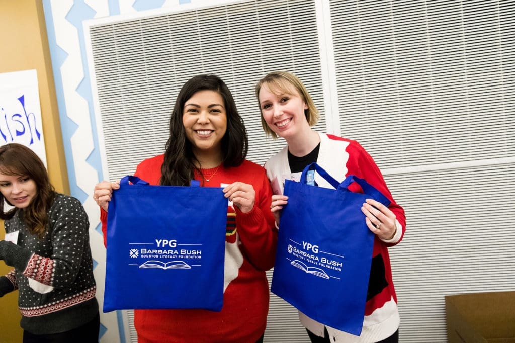 Barbara Bush Houston Literacy Foundation Young Professional Group Tacky Sweater party
