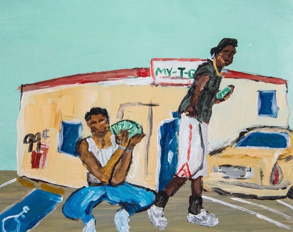 Painter Brandon Thompson's Impressionistic depictions of his South Dallas hometown, Cedar Hill, were the most striking of the year. 