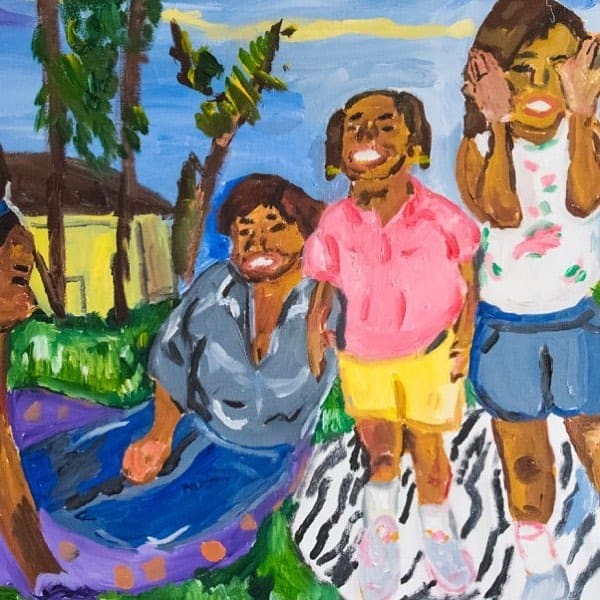 The best young painter in North Texas is Brandon Thompson who paints poems to his neighborhood