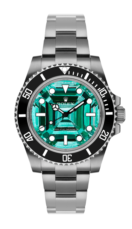 Rolex + Ashley Longshore Emerald Steel Submariner
