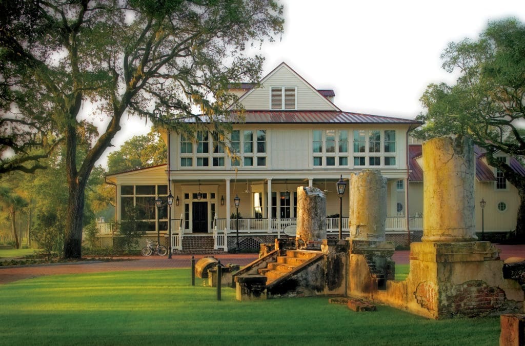 Ruins of the famed mansion owned by the founder of the property, John T Wilson, serve as a reminder of the deep history of the land. 