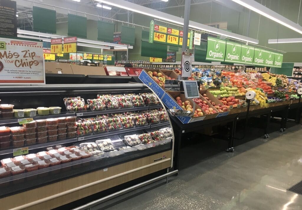 Fresh produce is a grocery store must. 