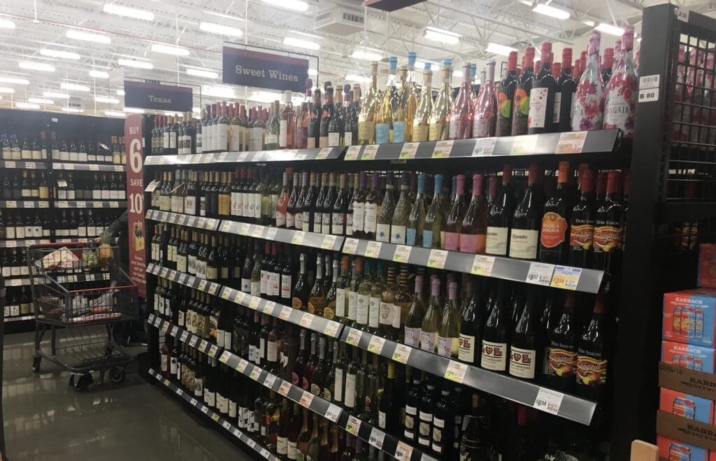 H-E-B offers over 1,800 types of wine. 