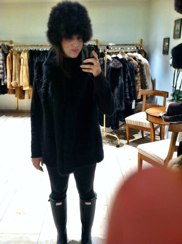 Christina Geyer's winter look - channeling Doctor Zhivago.