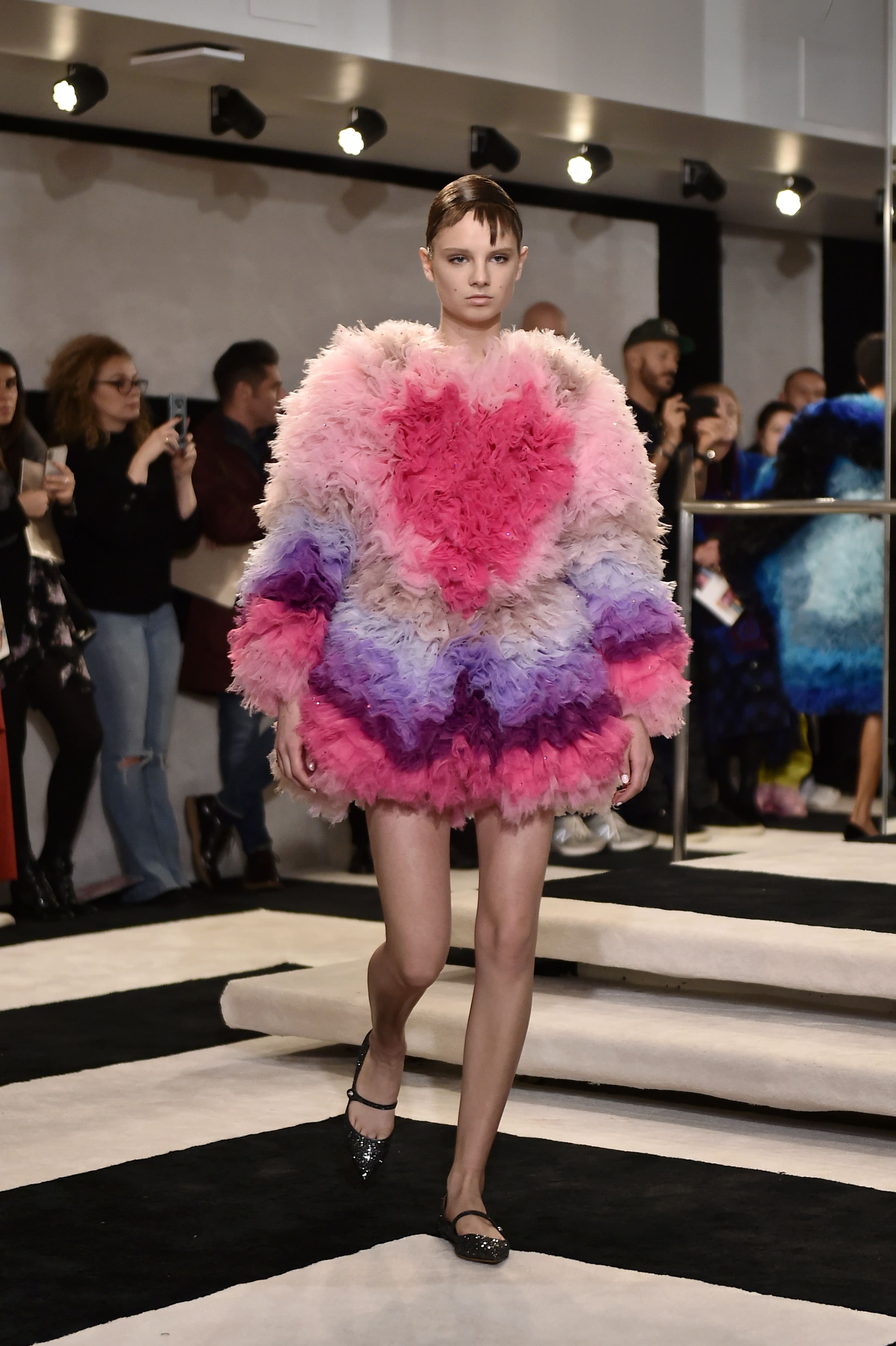 NEW YORK, NY - FEBRUARY 08:  A model walks the runway for the Tomo Koizumi fashion show during New York Fashion Week at Marc Jacobs Madison on February 8, 2019 in New York City.  (Photo by Steven Ferdman/Getty Images) (Photo by Steven Ferdman/Getty Images)
