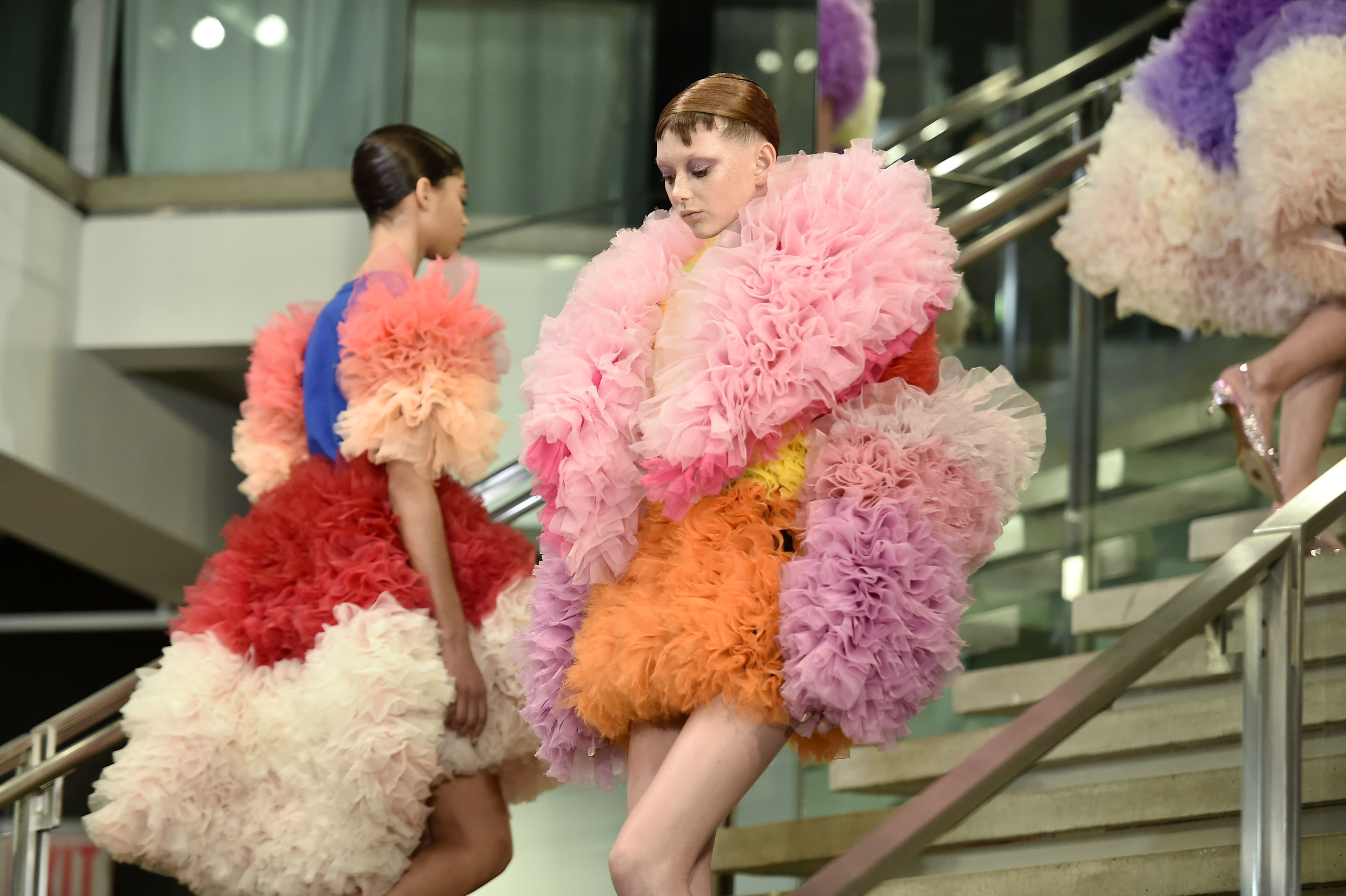 NEW YORK, NY - FEBRUARY 08:  A model walks the runway for the Tomo Koizumi fashion show during New York Fashion Week at Marc Jacobs Madison on February 8, 2019 in New York City.  (Photo by Steven Ferdman/Getty Images) (Photo by Steven Ferdman/Getty Images) (Photo by Steven Ferdman/Getty Images)