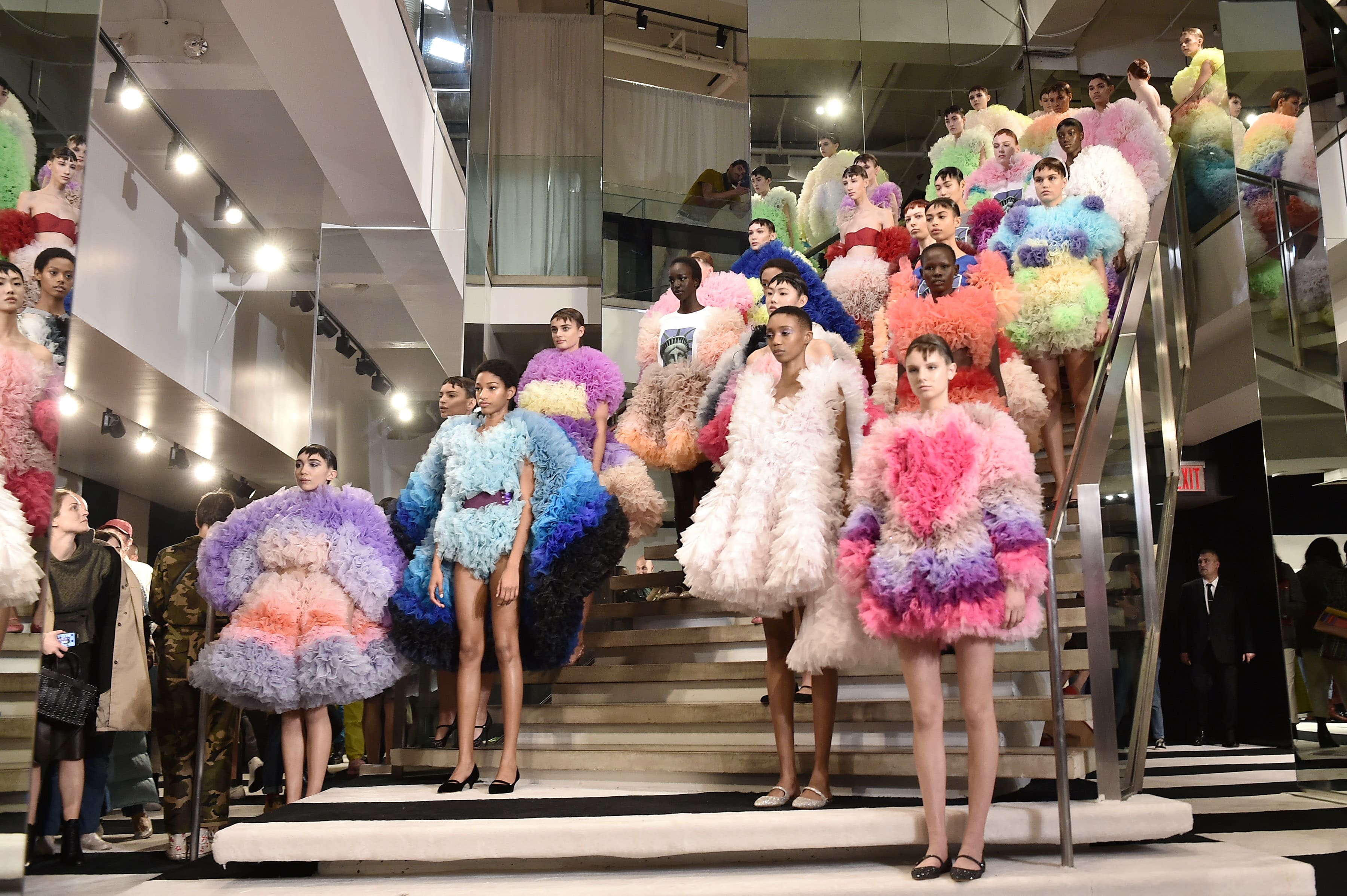 NEW YORK, NY - FEBRUARY 08:  The group of models pose on the runway at the Tomo Koizumi fashion show during New York Fashion Week at Marc Jacobs Madison on February 8, 2019 in New York City.  (Photo by Steven Ferdman/Getty Images) (Photo by Steven Ferdman/Getty Images) (Photo by Steven Ferdman/Getty Images) (Photo by Steven Ferdman/Getty Images)