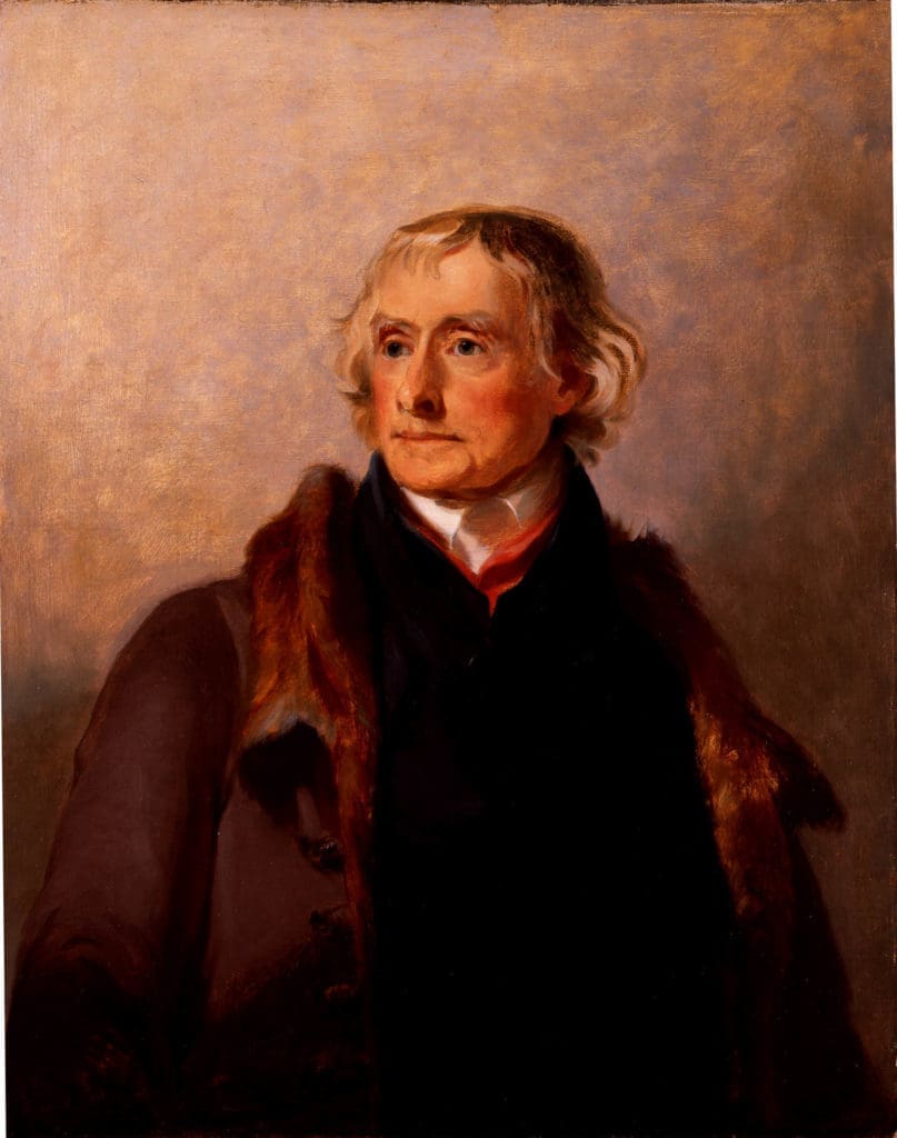 A portrait of Thomas Jefferson by Thomas Sully. Courtesy Thomas Jefferson Foundation at Monticello.