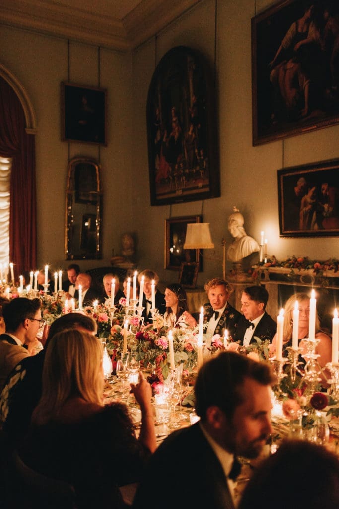 Houghton Hall was lighted solely by candlelight for the dinner (Photo by Tori Hancock)