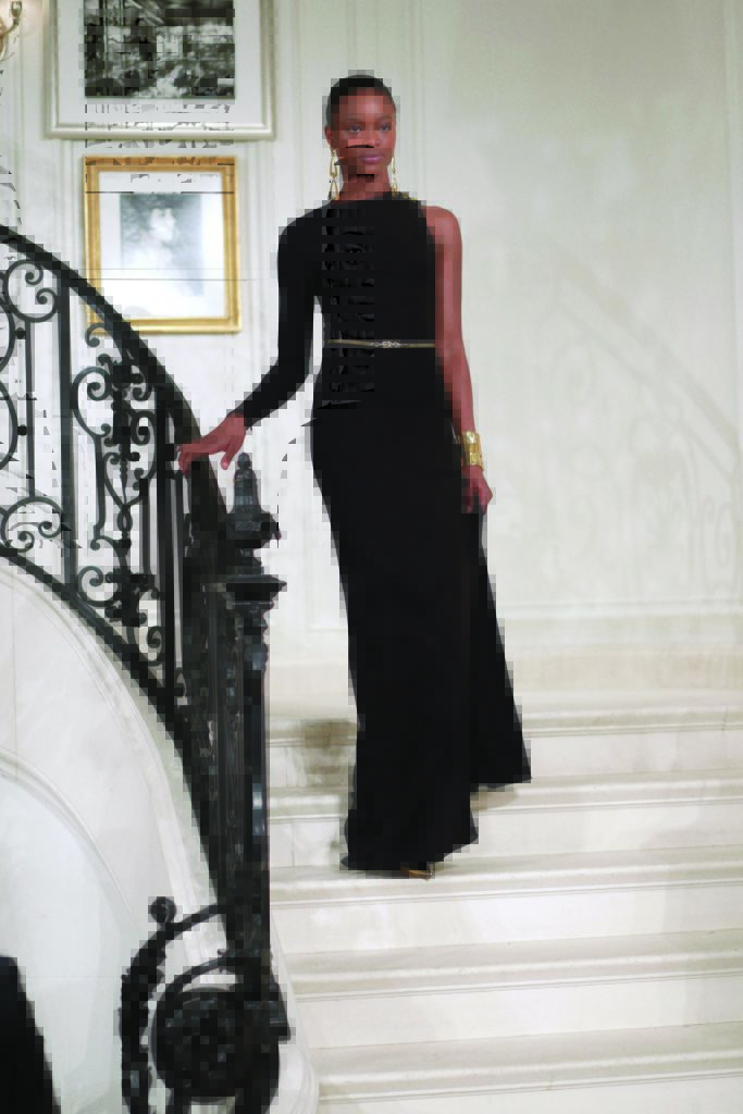 Ralph Lauren black jersey one-shoulder evening dress. Photo by  (Photo by Courtesy of Ralph Lauren)