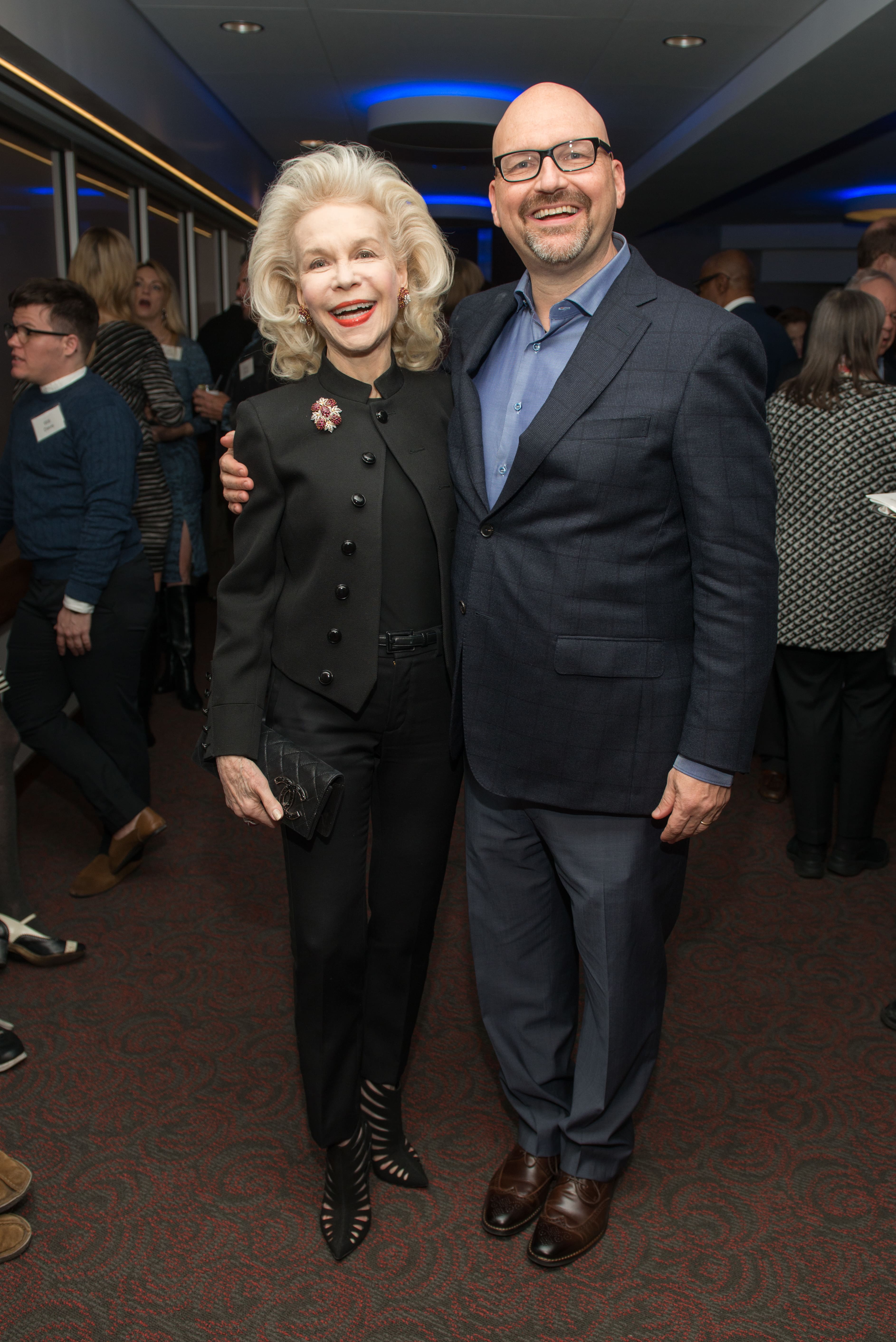 Lynn Wyatt with Alley Theatre artistic director Rob Melrose in happier times (Photo by Jacob Power)