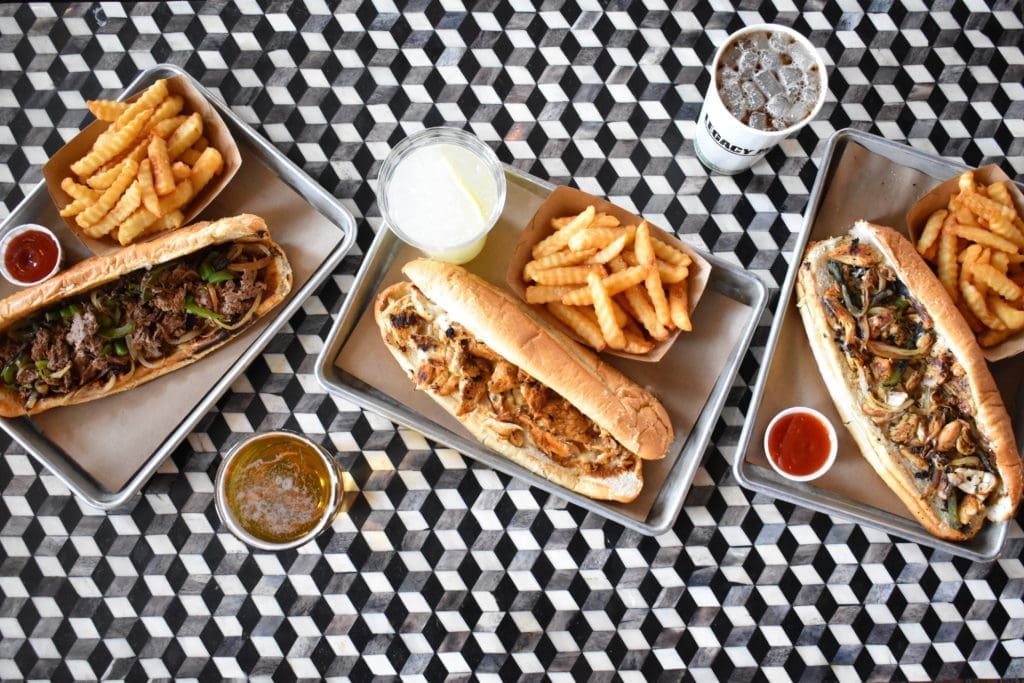 Haskell & Worth is known for their Philly Cheesesteaks. Photo credit: Legacy Hall