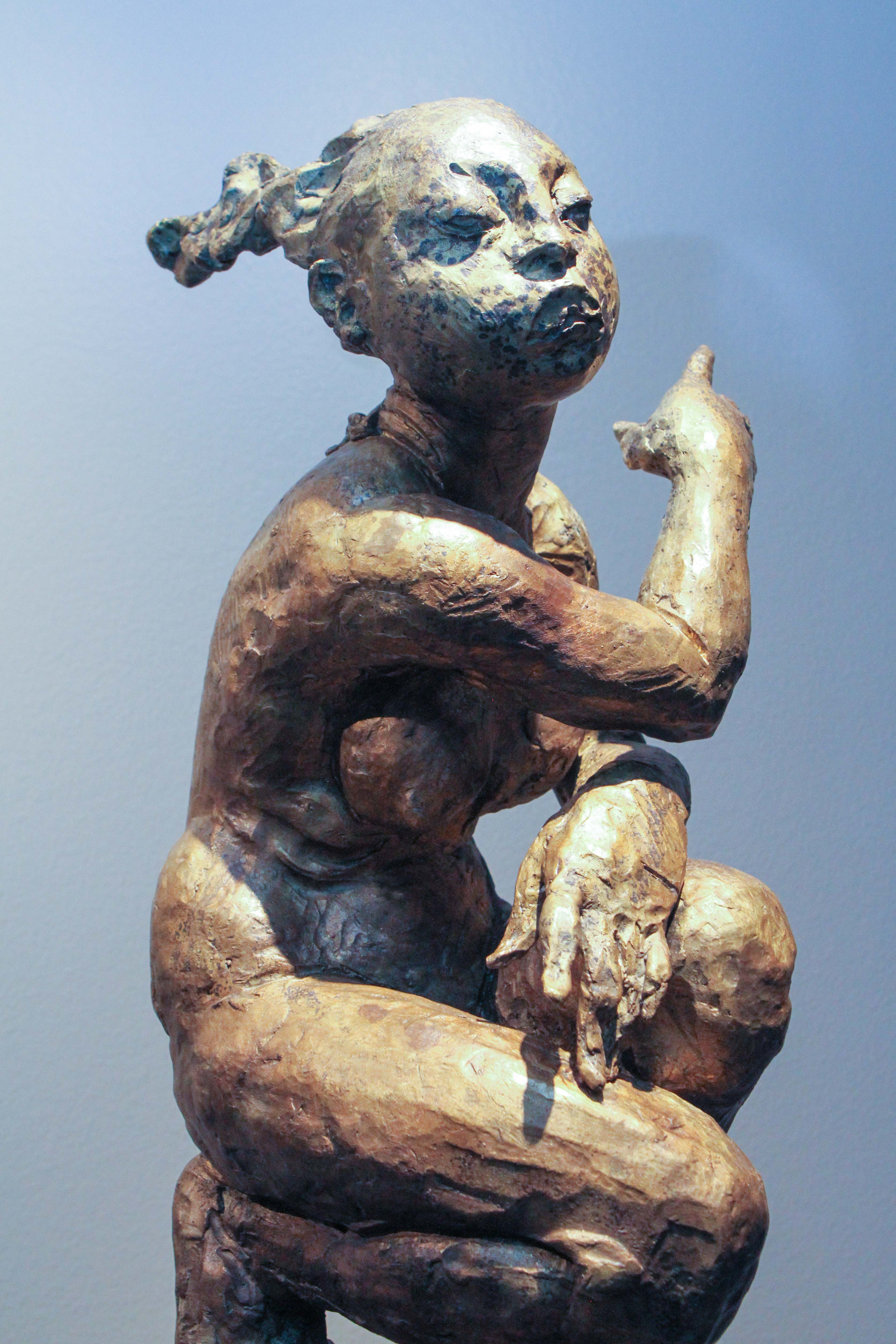 A bronze inspired by the concept of reflection. (Photo by Chris P. Bachman)