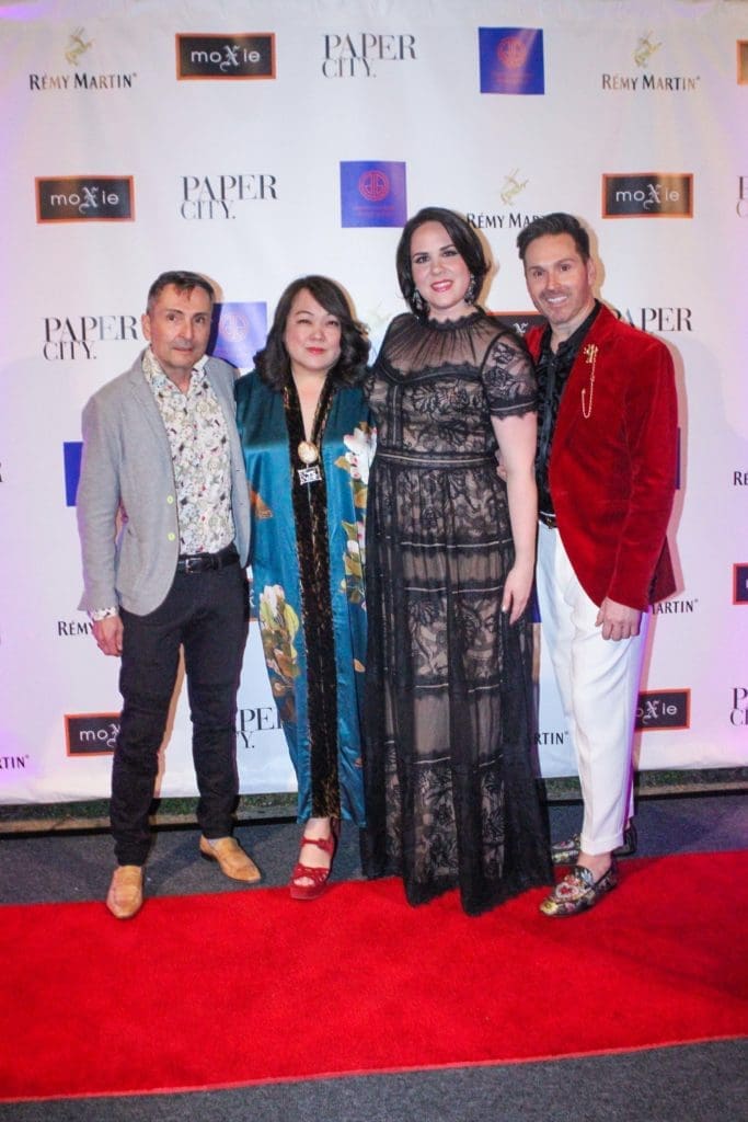 Blake Karambis, Linda Chan, Jenna McPhail, Dennis Brackeen at Moxie. (Photo by Emile C. Browne)